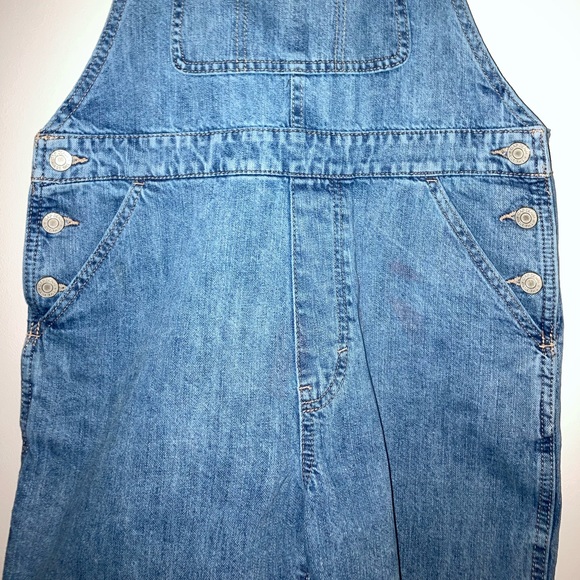 Distressed Denim Overall Shorts - Picture 3 of 6